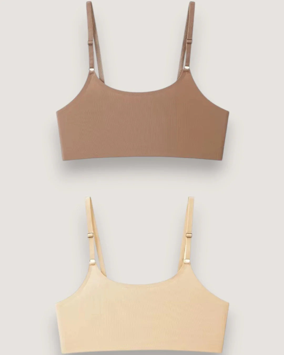 2-Pack: Seamless Ice Silk Petite Bralettes - Voldina
