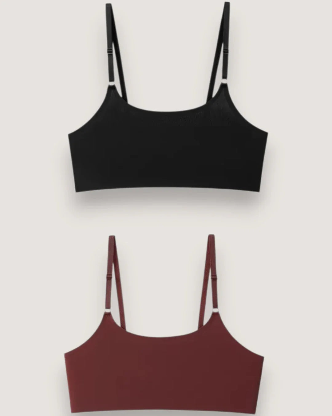 2-Pack: Seamless Ice Silk Petite Bralettes - Voldina
