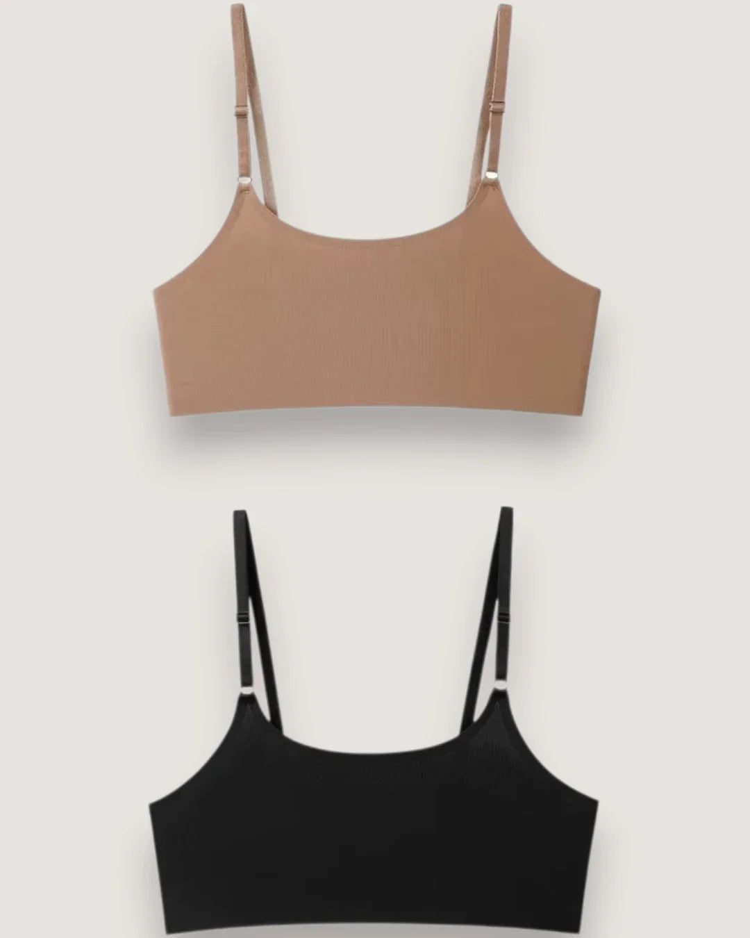 2-Pack: Seamless Ice Silk Petite Bralettes - Voldina
