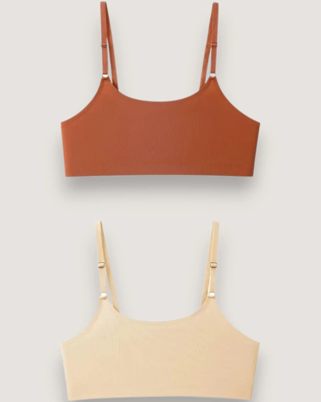 2-Pack: Seamless Ice Silk Petite Bralettes - Voldina