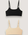 2-Pack: Seamless Ice Silk Petite Bralettes - Voldina