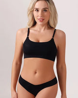 2-Pack: Seamless Ice Silk Petite Bralettes - Voldina