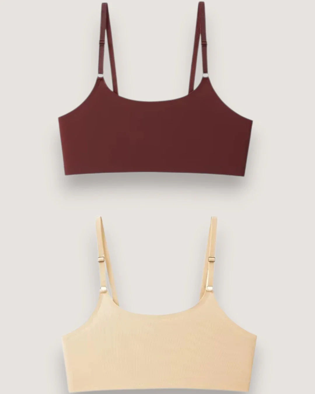 2-Pack: Seamless Ice Silk Petite Bralettes - Voldina