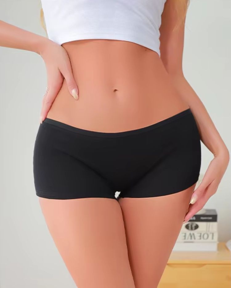 3-Pack: Seamless High-Rise Boyshort Briefs - Voldina