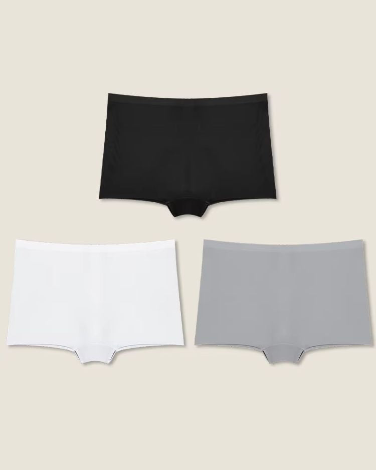 3-Pack: Seamless High-Rise Boyshort Briefs - Voldina