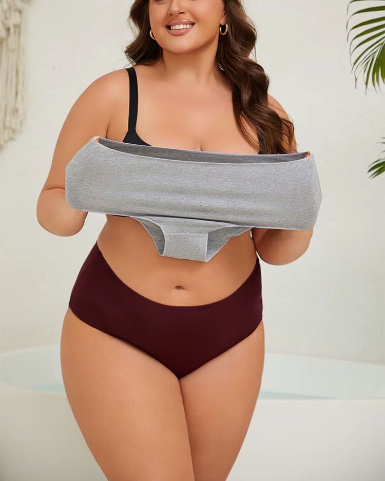 4-Pack: Seamless Mid-Rise Cotton Briefs - Voldina