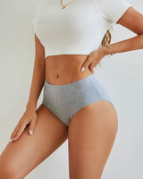 4-Pack: Seamless Mid-Rise Cotton Briefs - Voldina