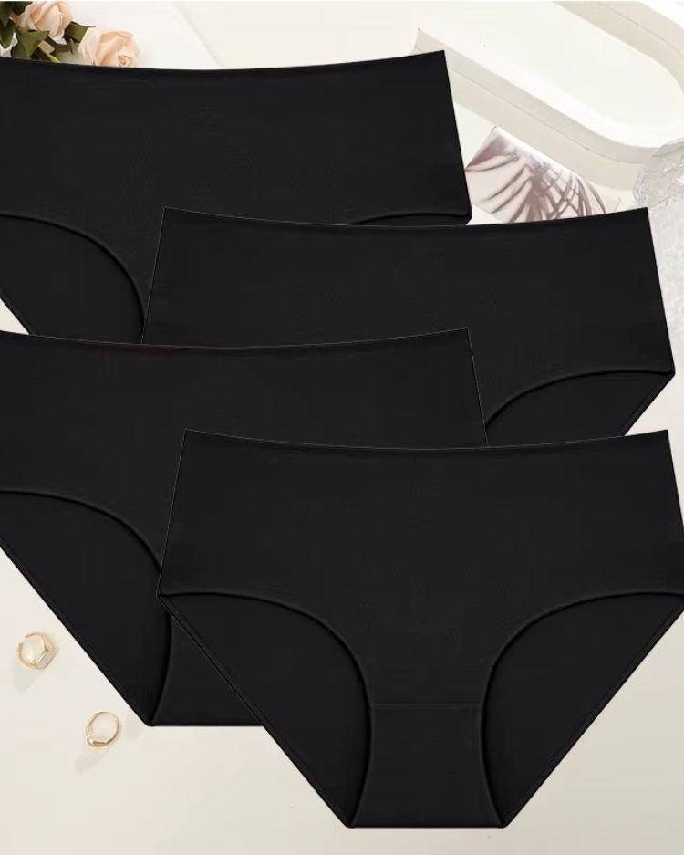 4-Pack: Seamless Mid-Rise Cotton Briefs - Voldina