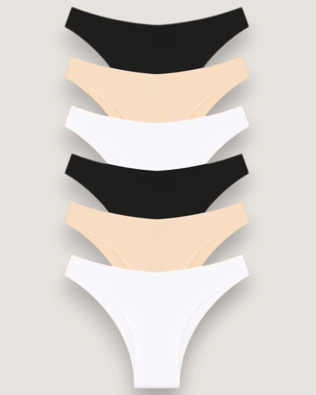 6-Pack: Seamless Laser-Cut Low-Rise Briefs - Voldina