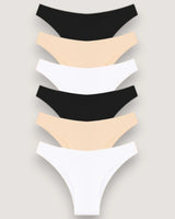 6-Pack: Seamless Laser-Cut Low-Rise Briefs - Voldina