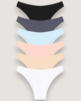 6-Pack: Seamless Laser-Cut Low-Rise Briefs - Voldina