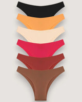 6-Pack: Seamless Laser-Cut Low-Rise Briefs - Voldina