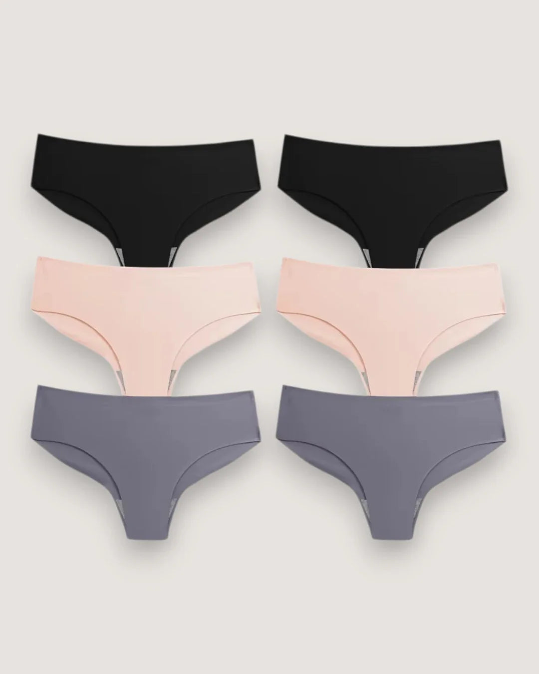6-Pack: Seamless Mid-Rise Briefs - Voldina