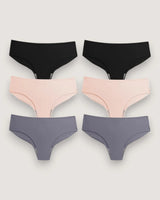 6-Pack: Seamless Mid-Rise Briefs - Voldina