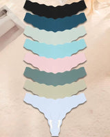 8-Pack: Seamless Wavy-Edge Low-Rise Thongs - Voldina