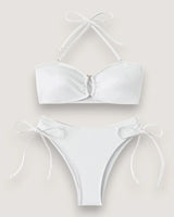 High-Waist Bandeau Bikini Set - Voldina