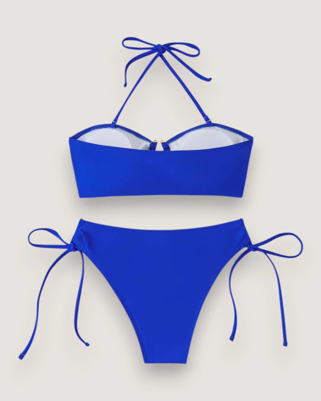 High-Waist Bandeau Bikini Set - Voldina
