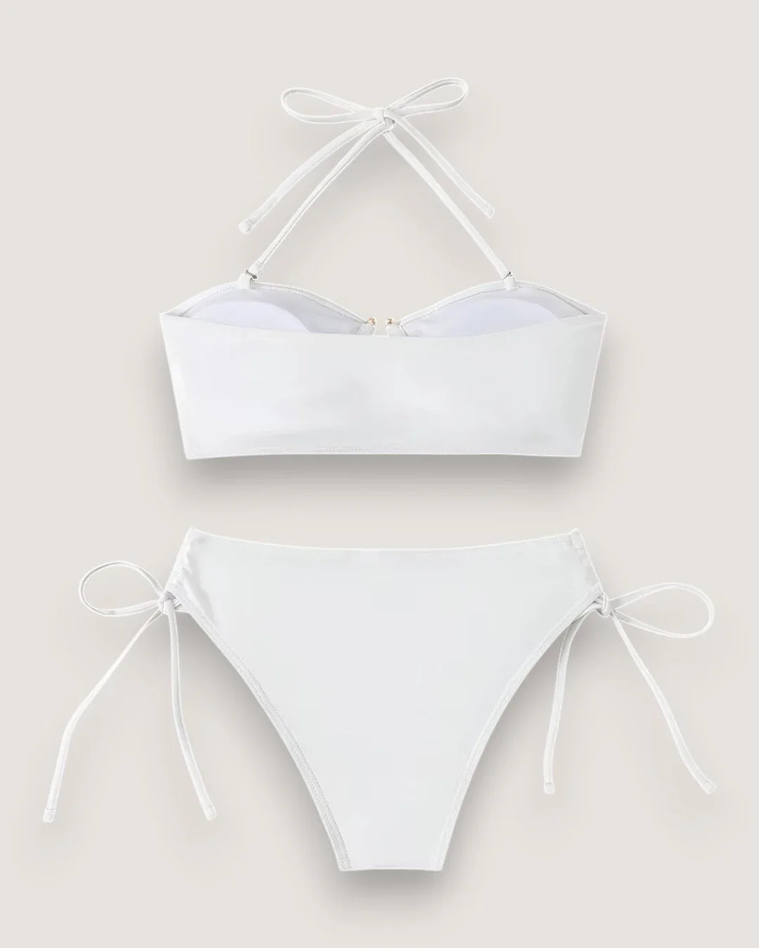 High-Waist Bandeau Bikini Set - Voldina