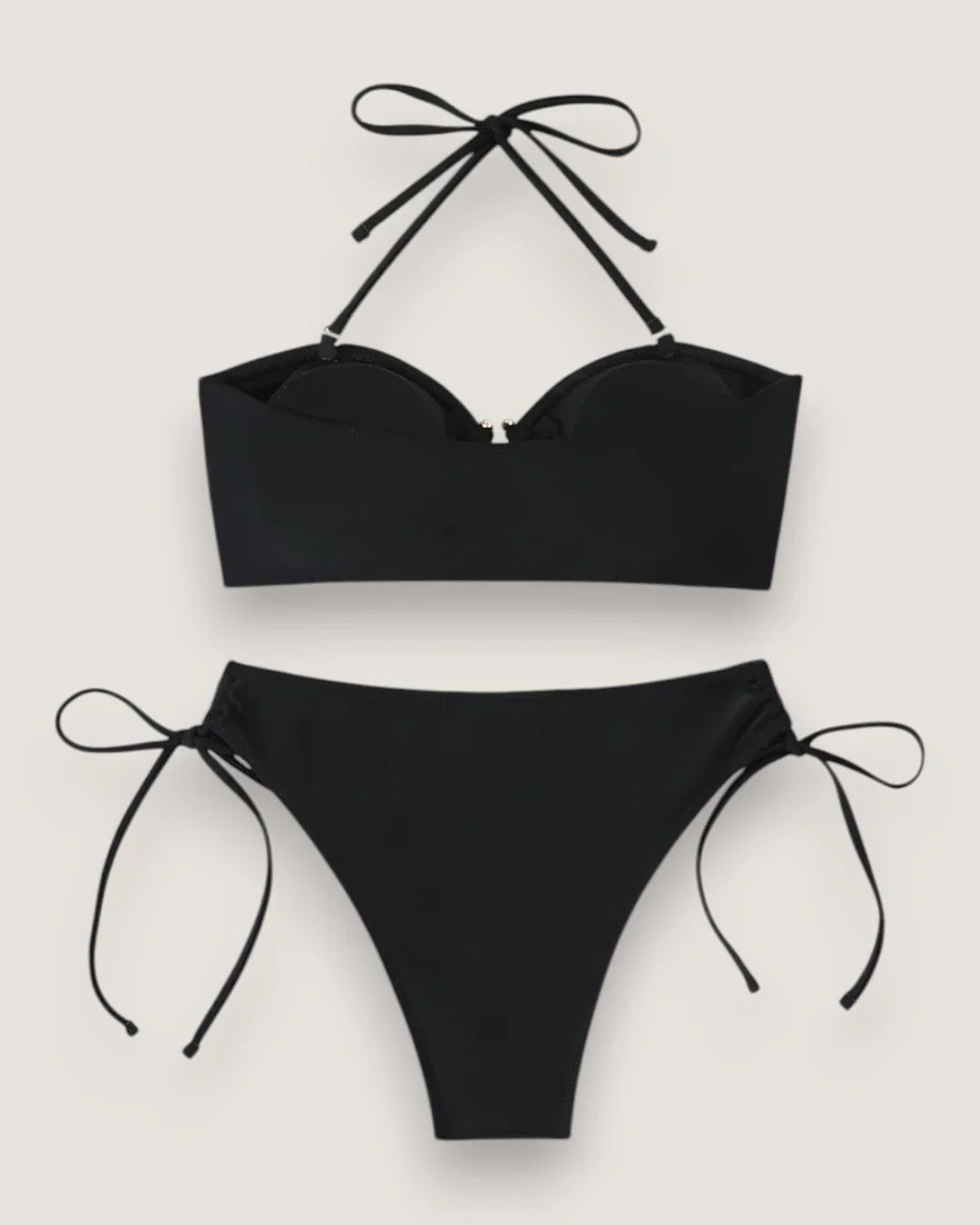 High-Waist Bandeau Bikini Set - Voldina