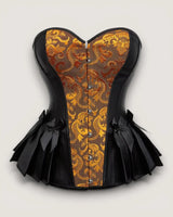 Satin Jacquard Corset Top - Voldina