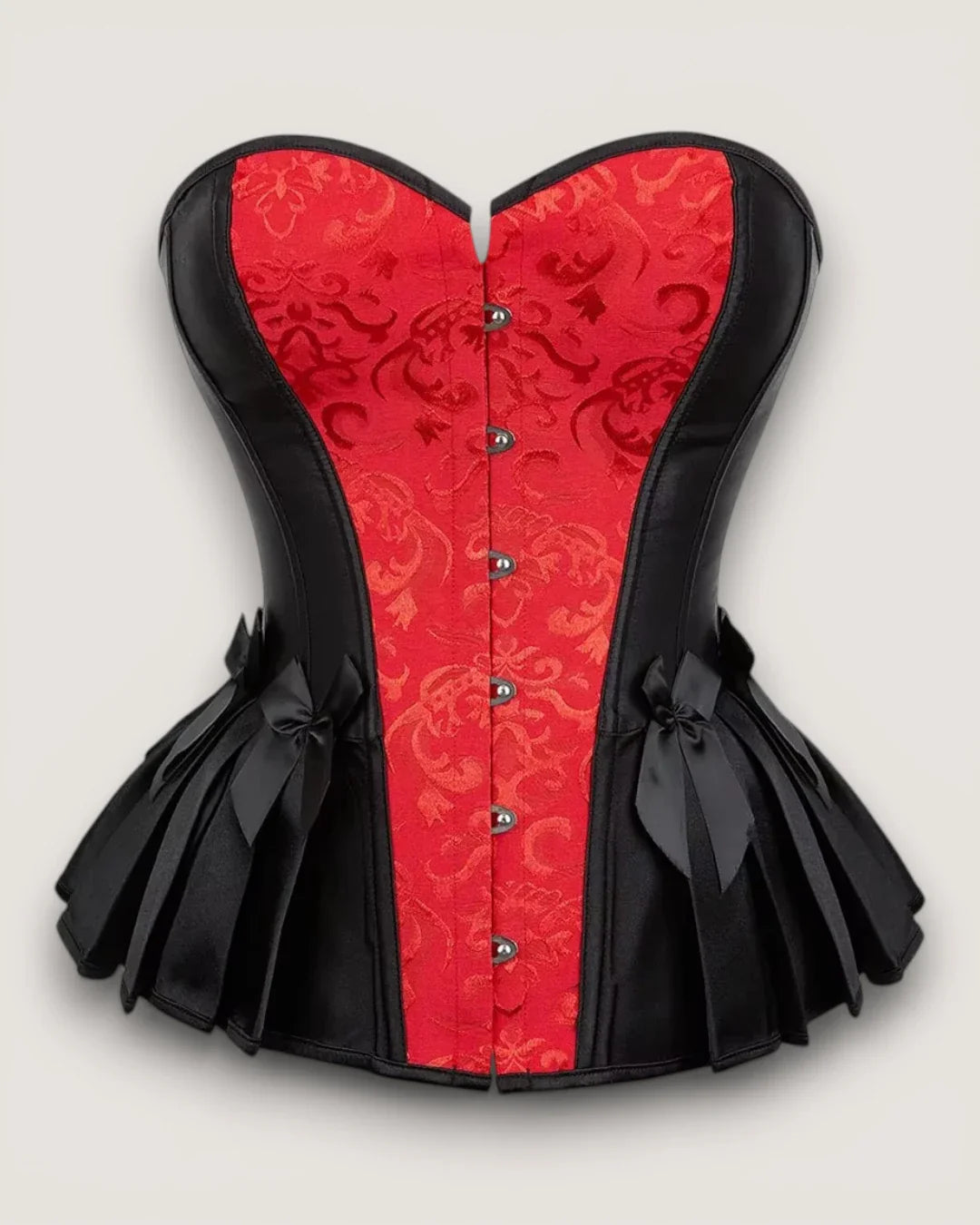 Satin Jacquard Corset Top - Voldina