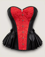 Satin Jacquard Corset Top - Voldina