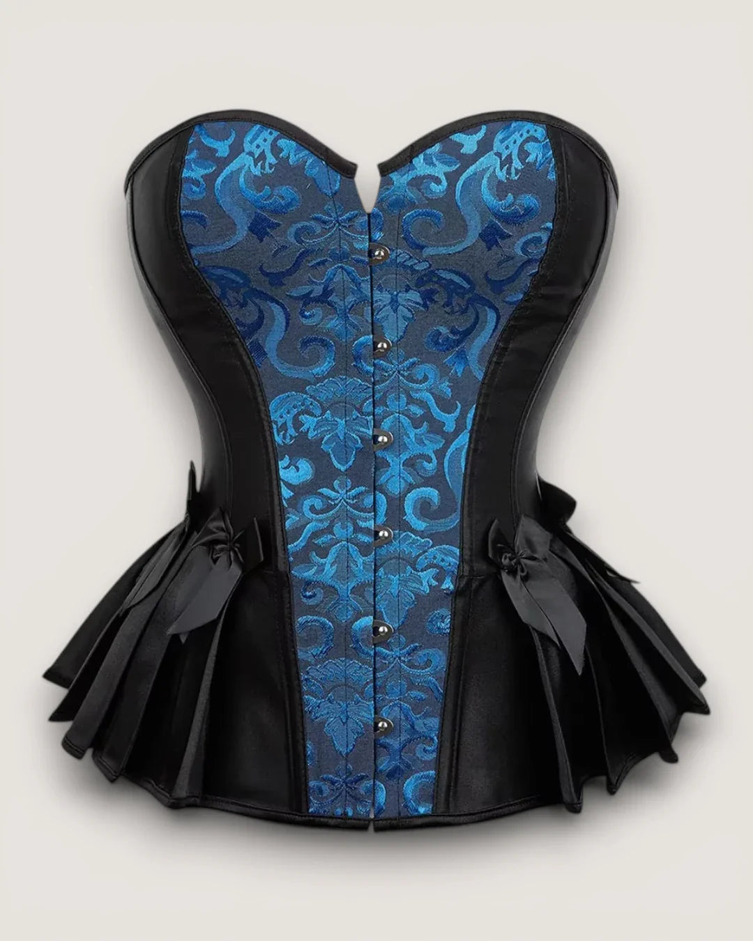 Satin Jacquard Corset Top - Voldina