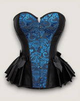 Satin Jacquard Corset Top - Voldina