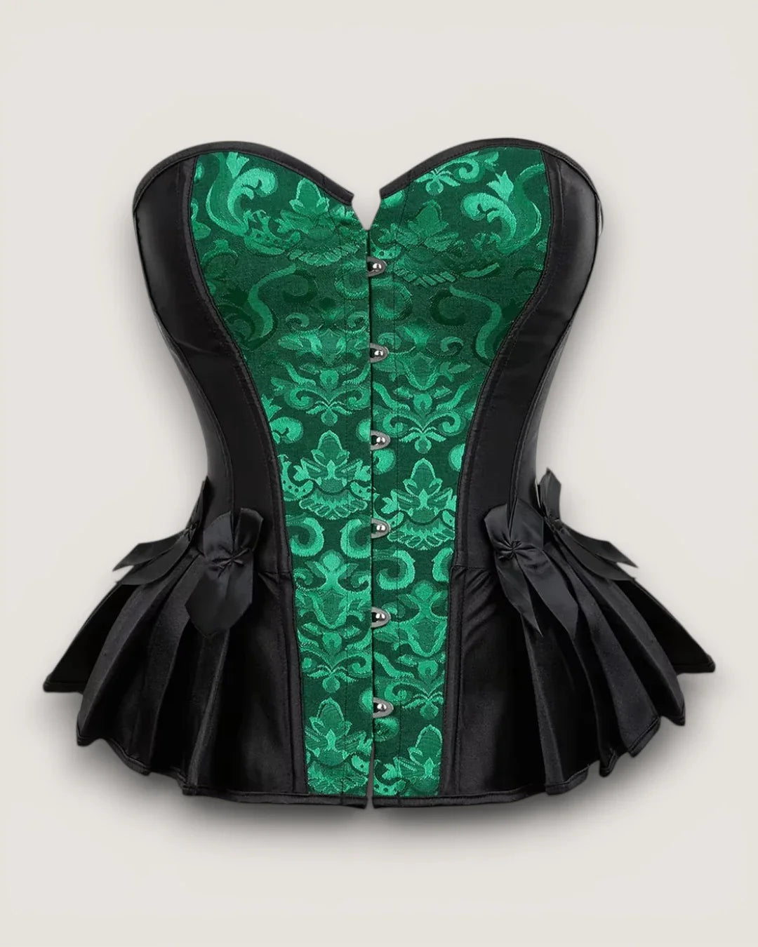 Satin Jacquard Corset Top - Voldina