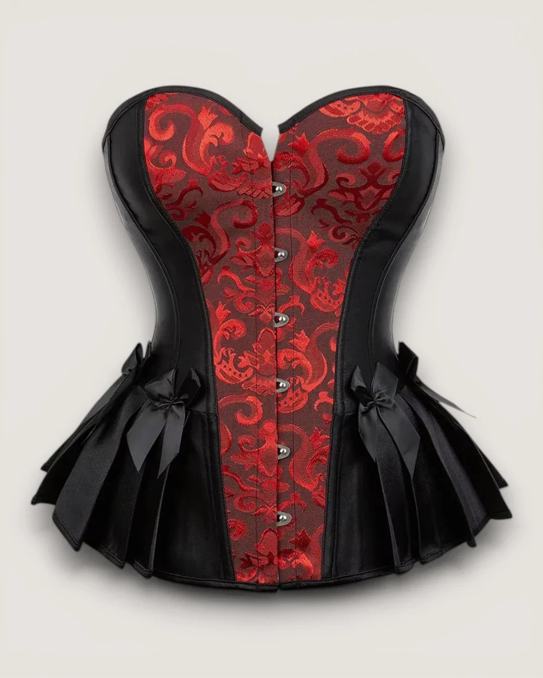 Satin Jacquard Corset Top - Voldina