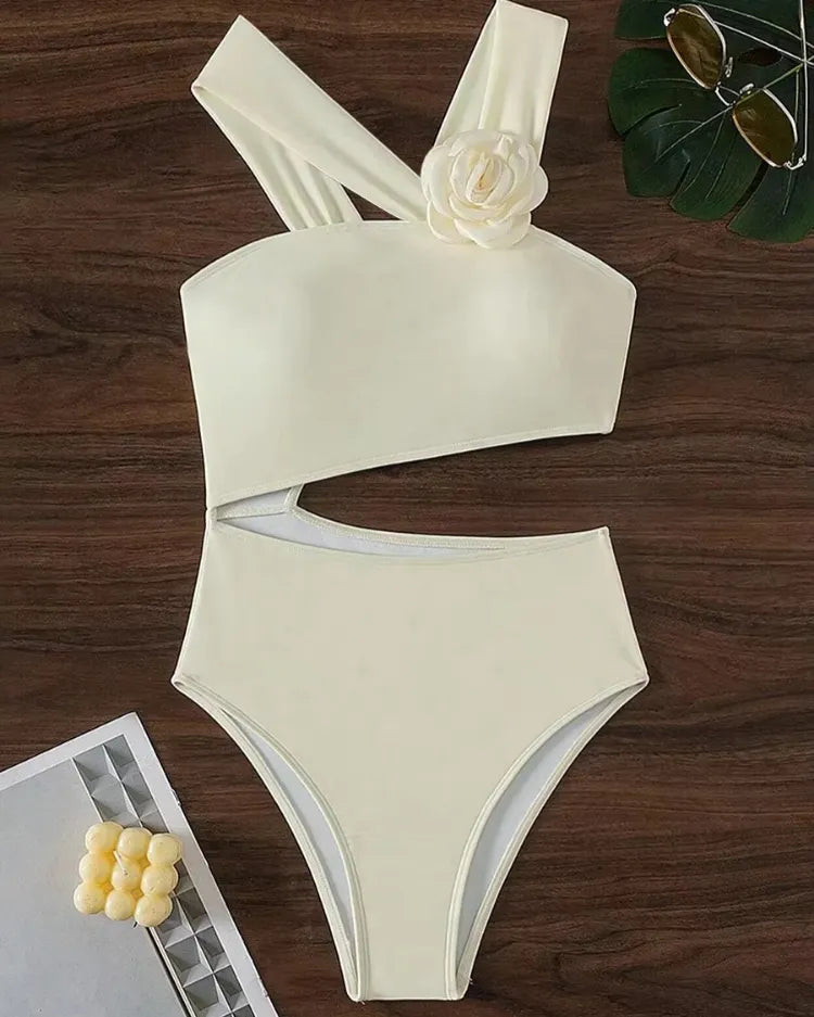 Asymmetric Cut-Out One-Piece - Voldina