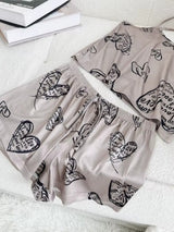 Printed Pyjama Shorts Set - Voldina