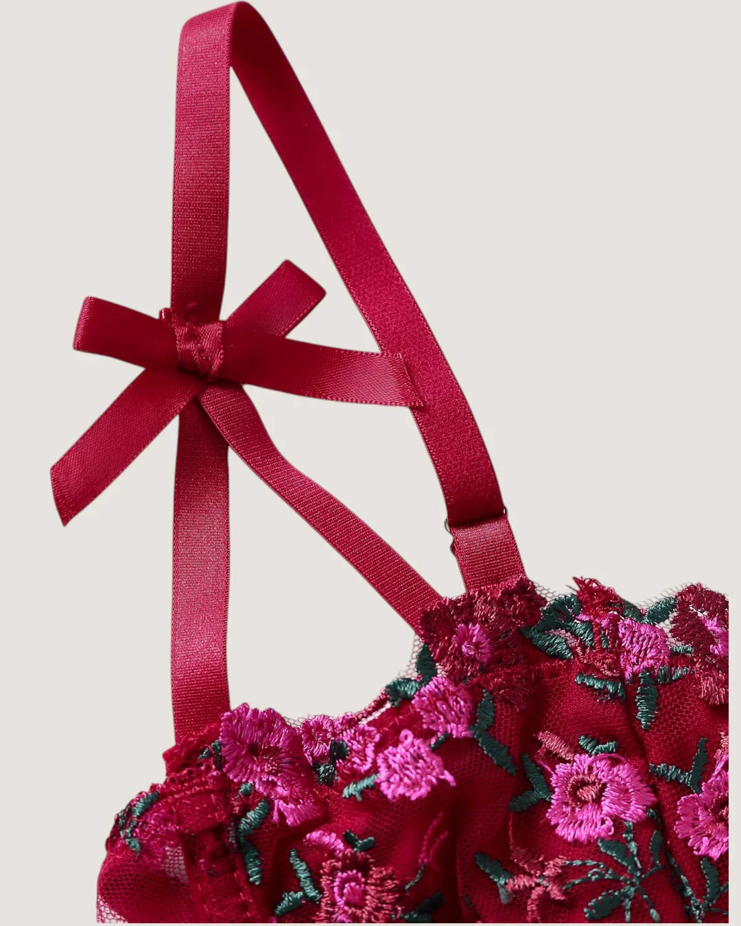 Embroidered Mesh Corset Top - Voldina