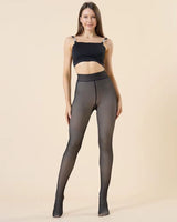 Fleece-Lined Illusion Tights - Voldina