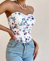 Floral Corset Top - Voldina