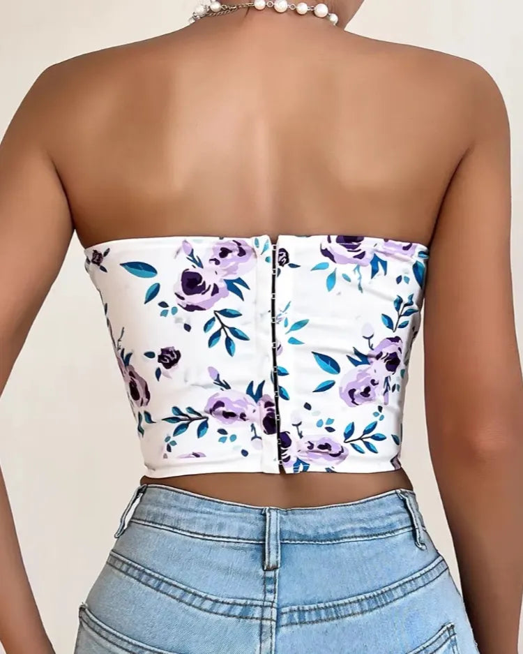Floral Corset Top - Voldina