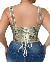 Floral Print Corset Top - Voldina