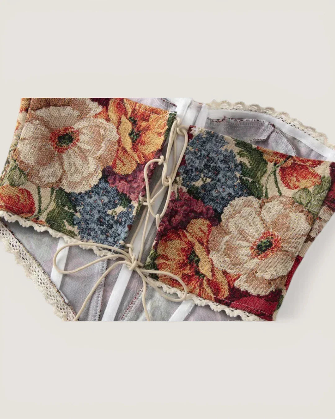 Floral Strapless Bustier Top - Voldina