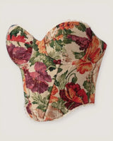 Floral Strapless Bustier Top - Voldina