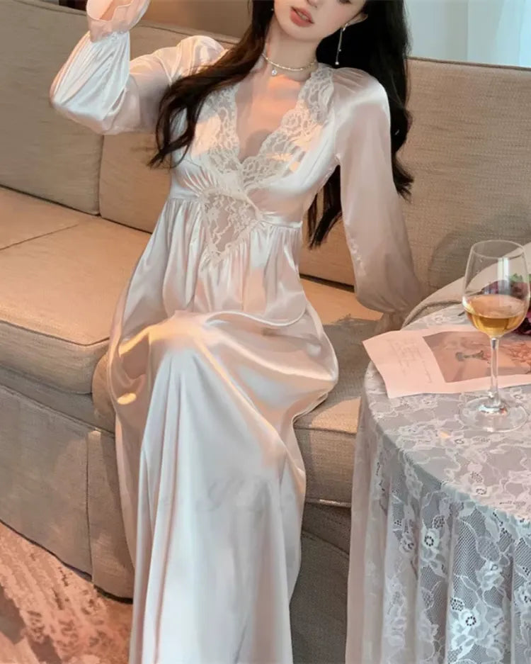 French Court Long Nightdress - Voldina