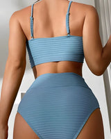 High-Waist Strappy Bikini Set - Voldina