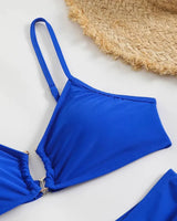 Regular-Waisted Padded Bikini Set - Voldina