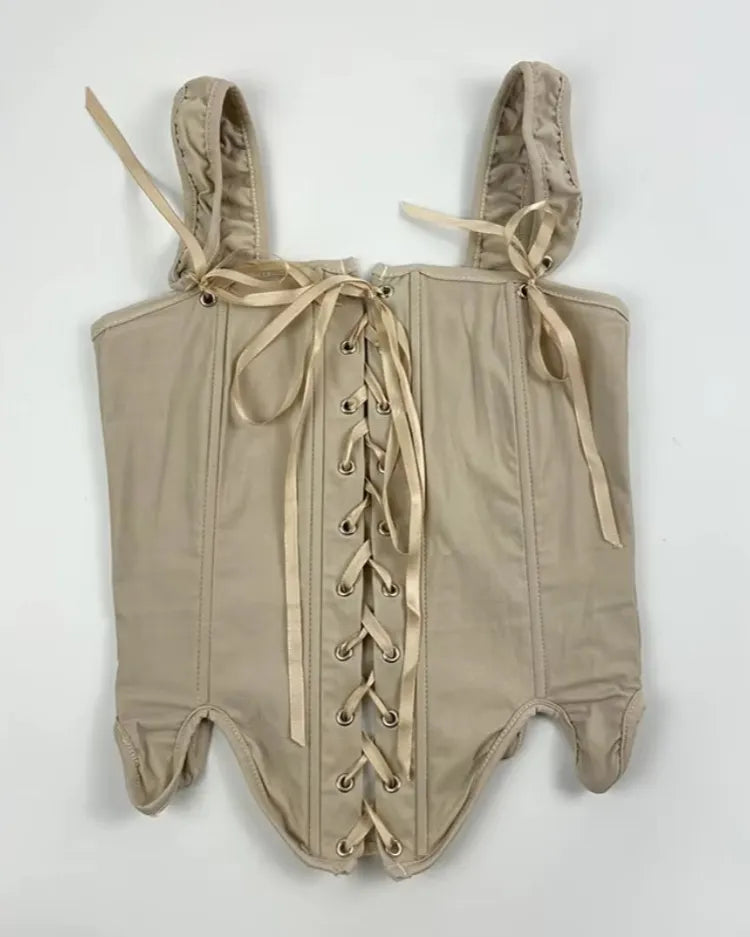 Lace-Up Corset Top - Voldina
