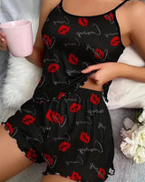 Leopard Cami Pyjama Set - Voldina