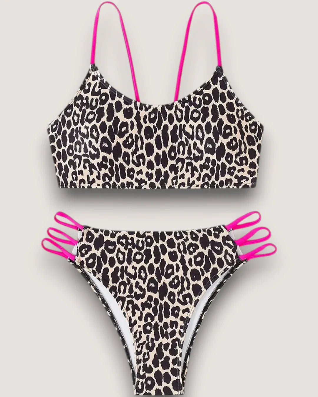 Leopard High-Waist Bikini Set - Voldina