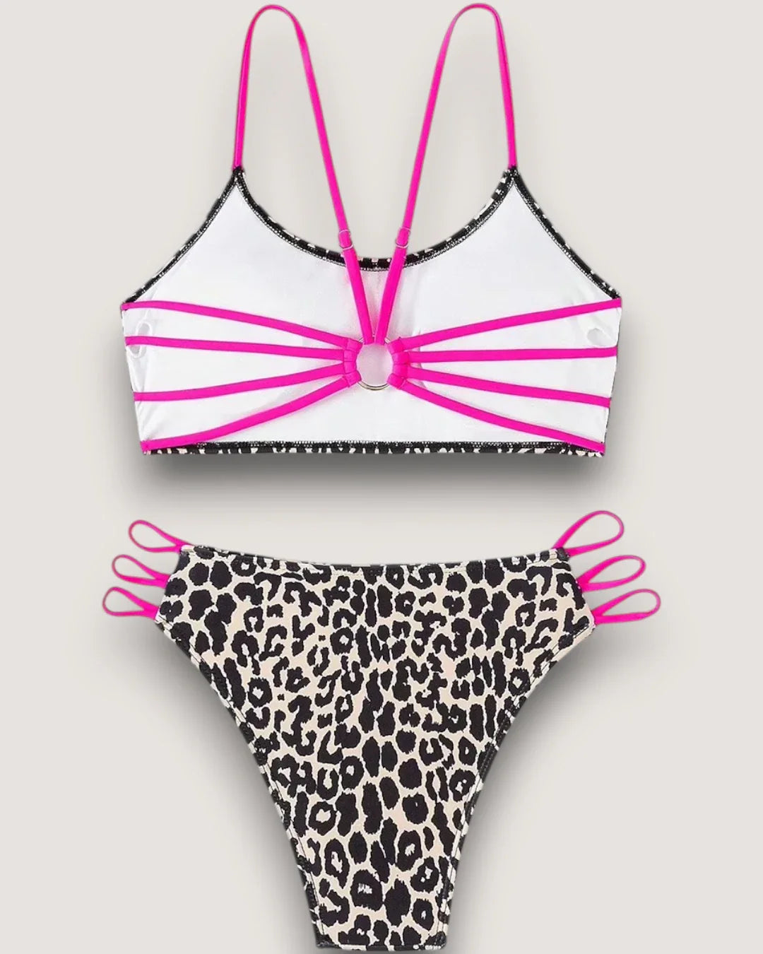 Leopard High-Waist Bikini Set - Voldina