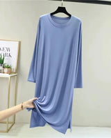 Modal Cotton Long-Sleeve Nightdress - Voldina