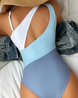 One-Shoulder Cutout Swimsuit - Voldina