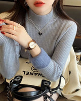 Ribbed Plush Thermal Turtleneck - Voldina