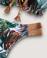 Ribbed Ruffle Bikini Set - Voldina